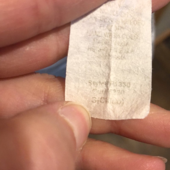 Women’s Sz S PS Kate Mixed Media Mint and Grey Striped LS Top w/ Elbow Patches - Picture 3 of 3